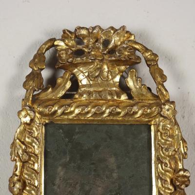 Pair of Italian Neoclassical Giltwood Mirrors Circa 1780