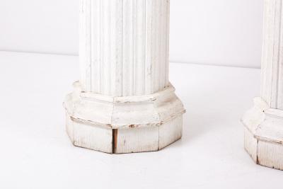 Pair of Italian Oak Pedestals from the Beginning of the 20th Century