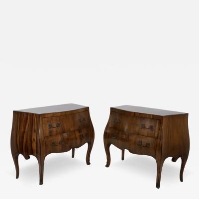 Pair of Italian Olivewood Commodes Circa 1900