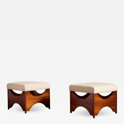 Pair of Italian Ottomans with Storage