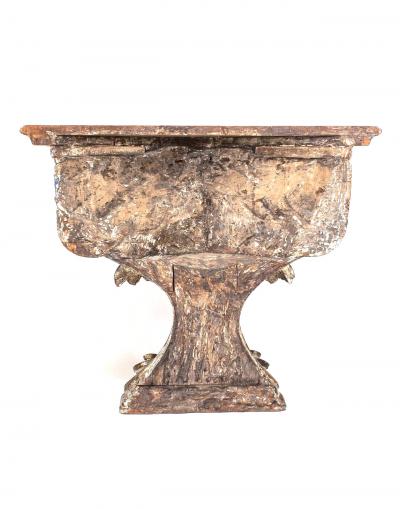 Pair of Italian Painted Limewood Consoles
