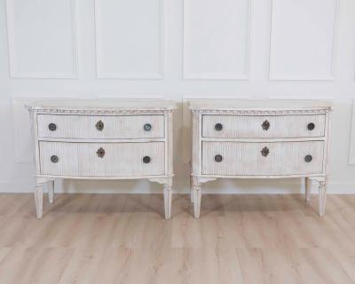Pair of Italian Painted Neoclassical Commodes 20th Century