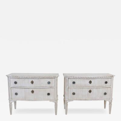 Pair of Italian Painted Neoclassical Commodes 20th Century