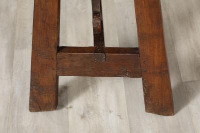 Pair of Italian Period Baroque Walnut Demi Lune Console Tables circa 1680