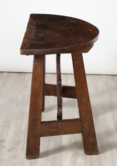 Pair of Italian Period Baroque Walnut Demi Lune Console Tables circa 1680