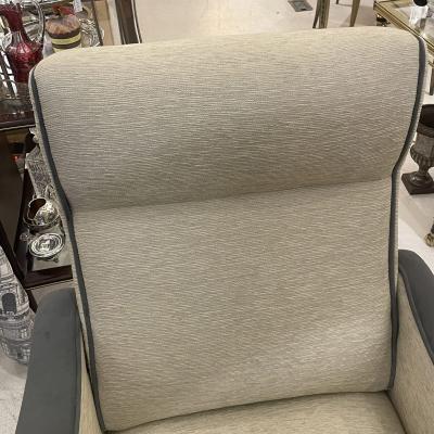 Pair of Italian Reclining Armchairs and Footstools