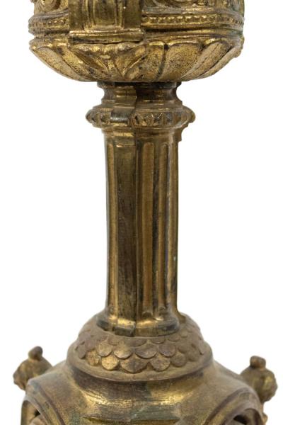 Pair of Italian Renaissance Bronze Altar Candlesticks