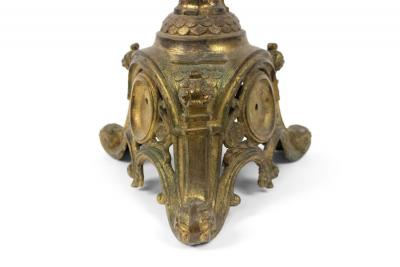Pair of Italian Renaissance Bronze Altar Candlesticks