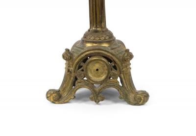 Pair of Italian Renaissance Bronze Altar Candlesticks