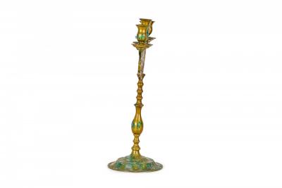 Pair of Italian Renaissance Bronze Candelabras