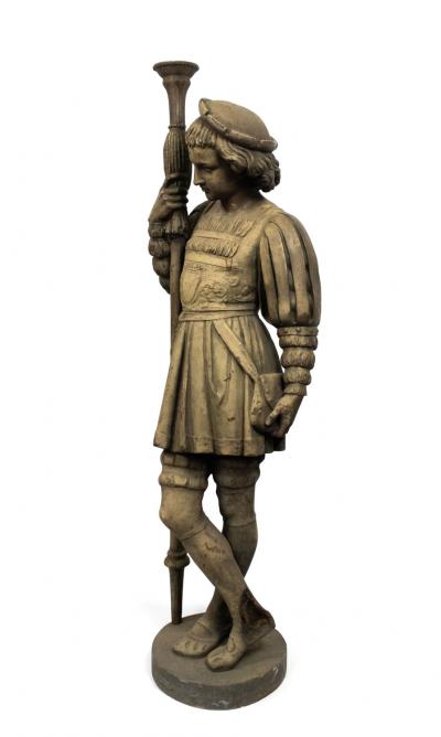 Pair of Italian Renaissance Iron Page Figures