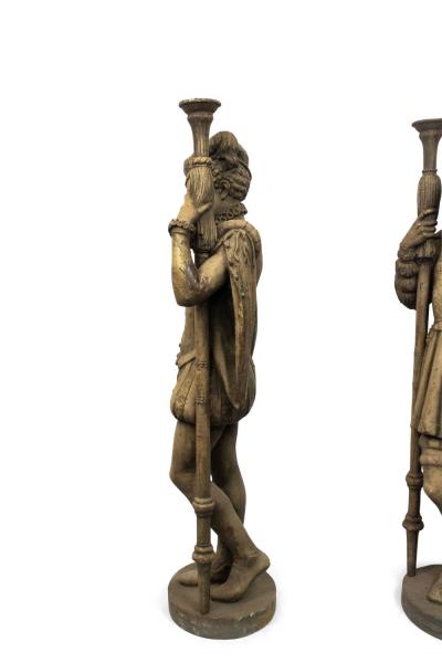 Pair of Italian Renaissance Iron Page Figures