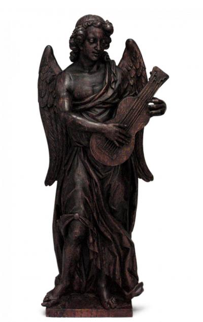 Pair of Italian Renaissance Oak Angels