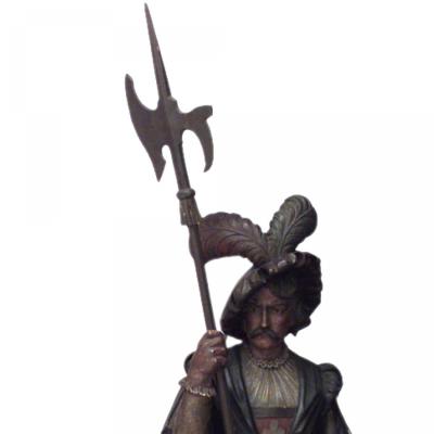 Pair of Italian Renaissance Painted Cavalier Figures