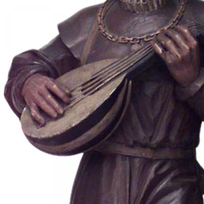 Pair of Italian Renaissance Painted Cavalier Figures