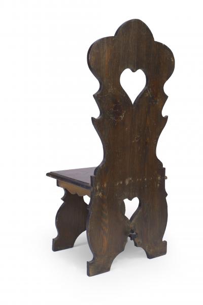 Pair of Italian Renaissance Pine Sgabello Side Chairs