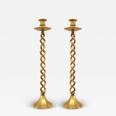 Pair of Italian Renaissance Style Brass Candlesticks