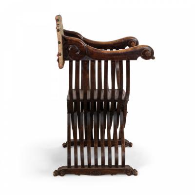 Pair of Italian Renaissance Walnut Arm Chairs