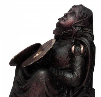 Pair of Italian Renaissance Walnut Musician Figures