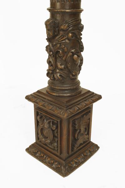 Pair of Italian Renaissance Walnut Pedestals