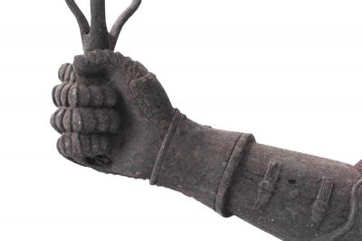 Pair of Italian Renaissance Wrought Iron Arm Wall Brackets