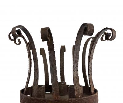 Pair of Italian Renaissance Wrought Iron Torch Wall Sconces