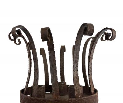 Pair of Italian Renaissance Wrought Iron Torch Wall Sconces