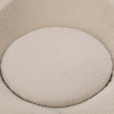 Pair of Italian Retrofuturist Armchairs in White Wool and Cube Shape