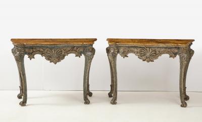 Pair of Italian Rococo Console Tables