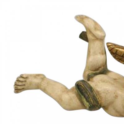 Pair of Italian Rococo Gilt Cupids