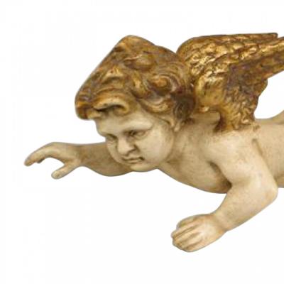 Pair of Italian Rococo Gilt Cupids