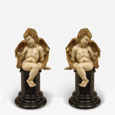 Pair of Italian Rococo Gilt Cupids