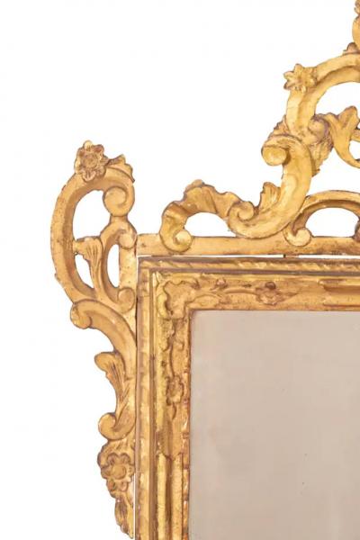 Pair of Italian Rococo Giltwood Mirrors