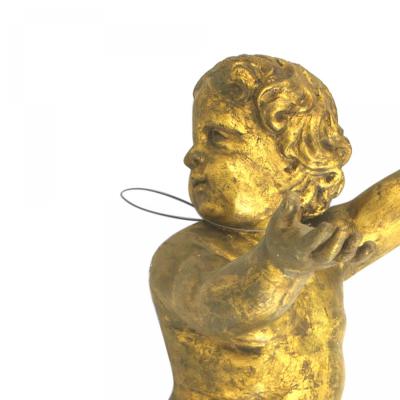 Pair of Italian Rococo Gold Painted Cupids