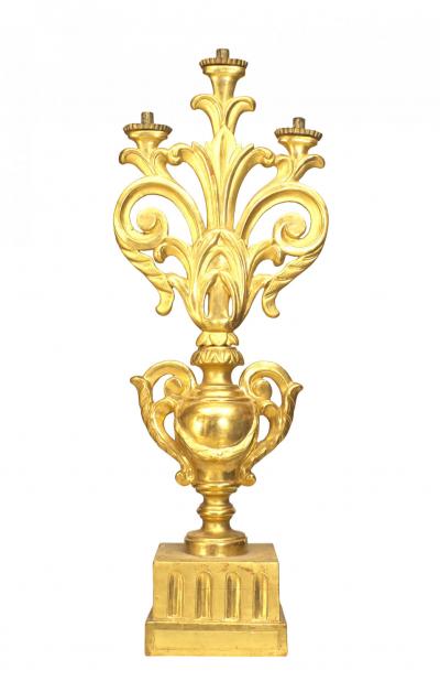 Pair of Italian Rococo Urn Shaped Candelabras