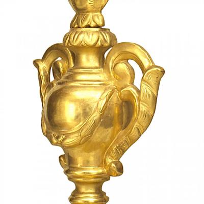 Pair of Italian Rococo Urn Shaped Candelabras