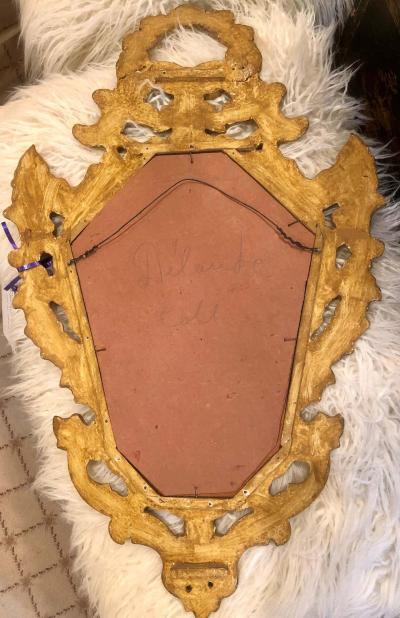 Pair of Italian Rococo Wall Mirrors Giltwood Carved