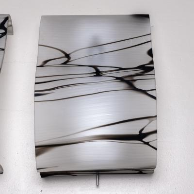 Pair of Italian Sconces with Glass Shades Mid 20th century