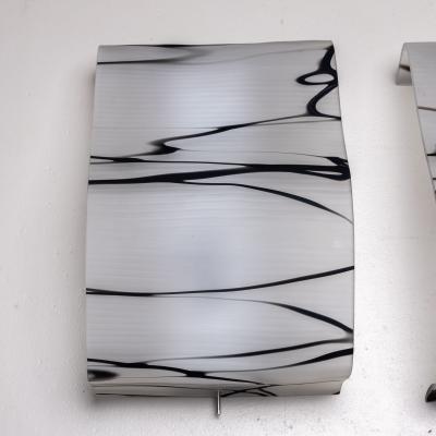 Pair of Italian Sconces with Glass Shades Mid 20th century