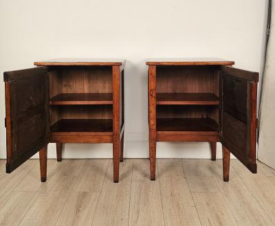 Pair of Italian Small Commodes in Cherry