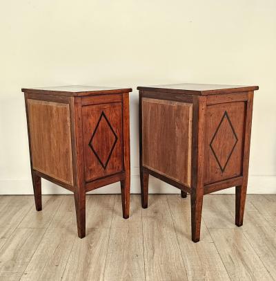 Pair of Italian Small Commodes in Cherry