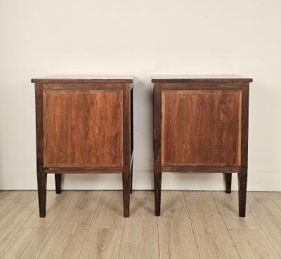 Pair of Italian Small Commodes in Cherry