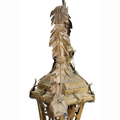 Pair of Italian Tole Hanging Lanterns