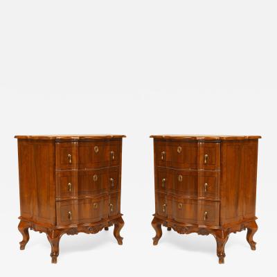 Pair of Italian Venetian Bombe Shaped Bedside Commodes