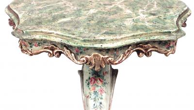 Pair of Italian Venetian Floral Pedestals