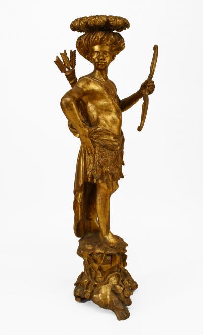 Pair of Italian Venetian Gilt Figures