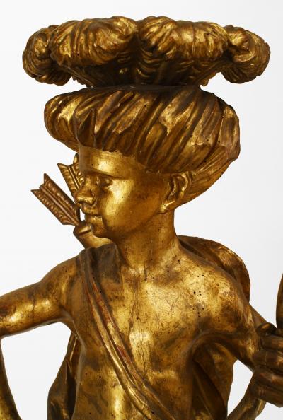 Pair of Italian Venetian Gilt Figures