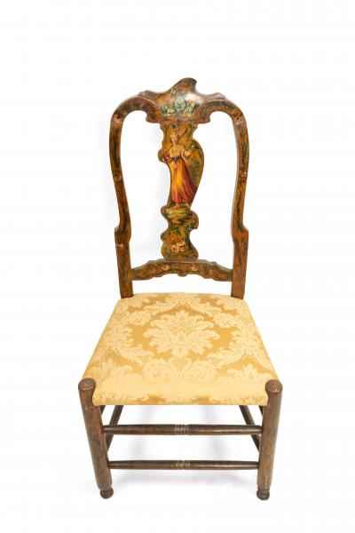 Pair of Italian Venetian Painted Side Chairs