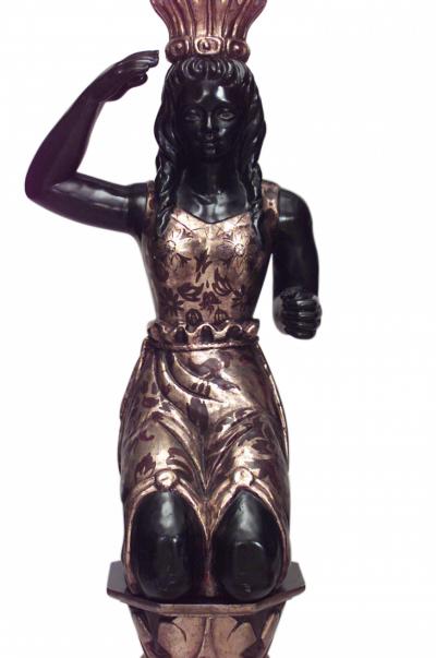 Pair of Italian Venetian Polychromed Figures