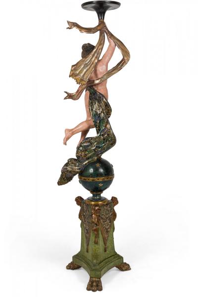 Pair of Italian Venetian Polychromed Figures